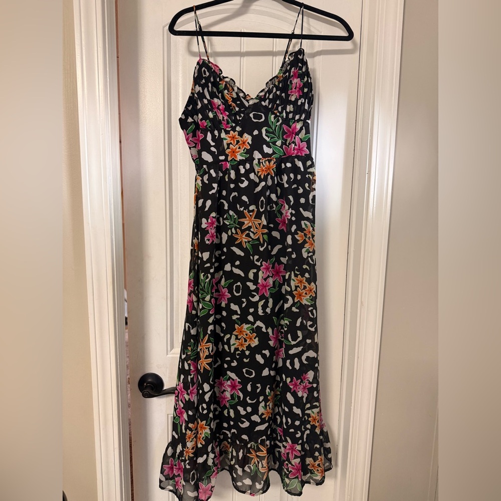Floral Black Maxi Dress